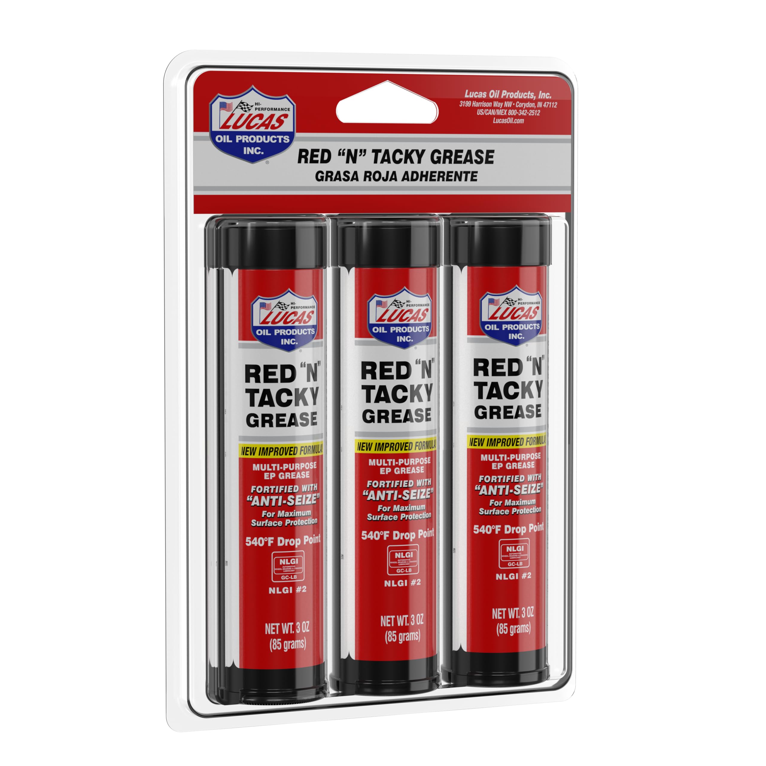 Amazon.com: Lucas Oil 10318 Red N Tacky Grease 3 Ounce Combo Pack